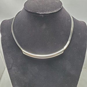 Mystique silver slider bar  necklace with snake chain